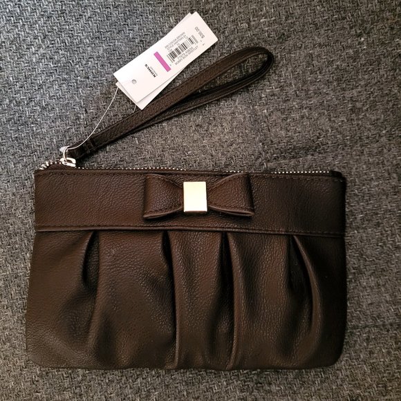 Apt 9 Bobby Bow Wristlet in Cocoa Brown New with Tags - Picture 1 of 4